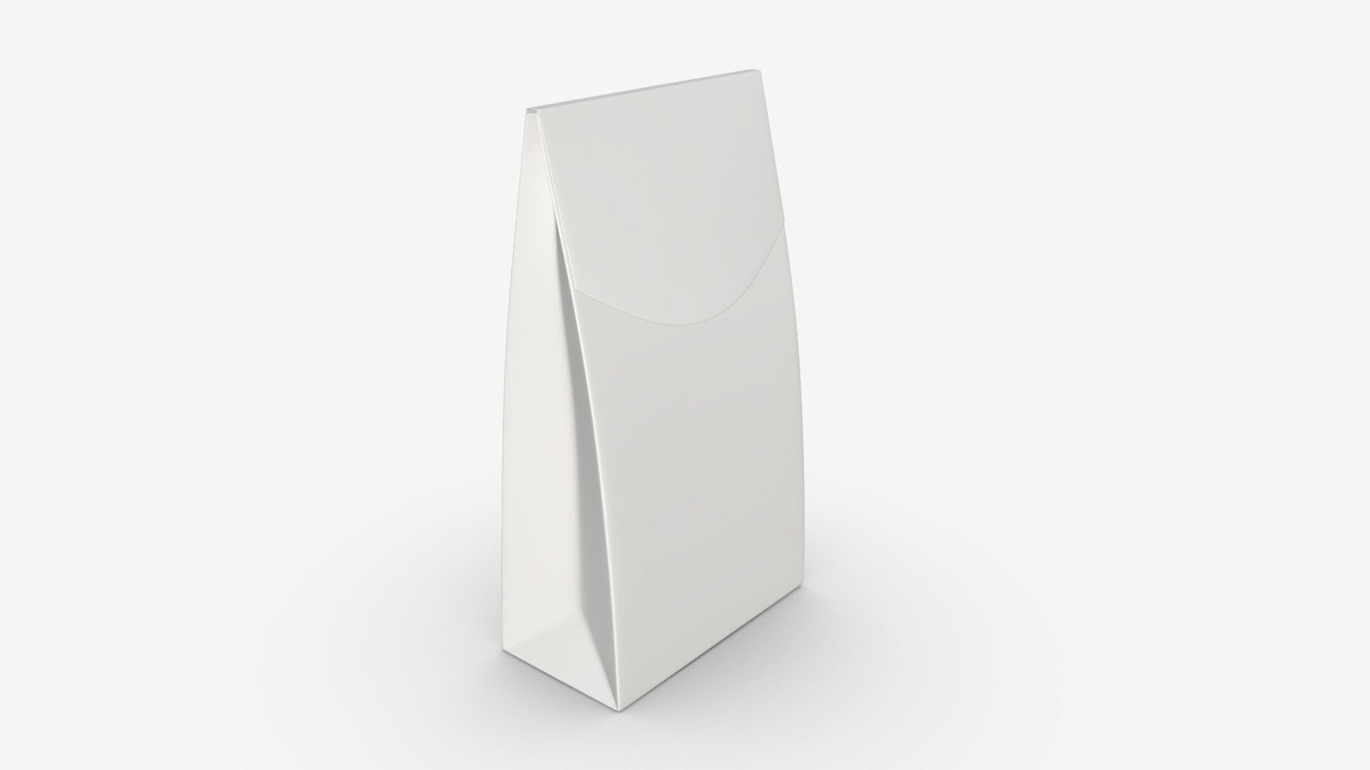 3D model carton bag - This is a 3D model of the carton bag. The 3D model is about a white square object.