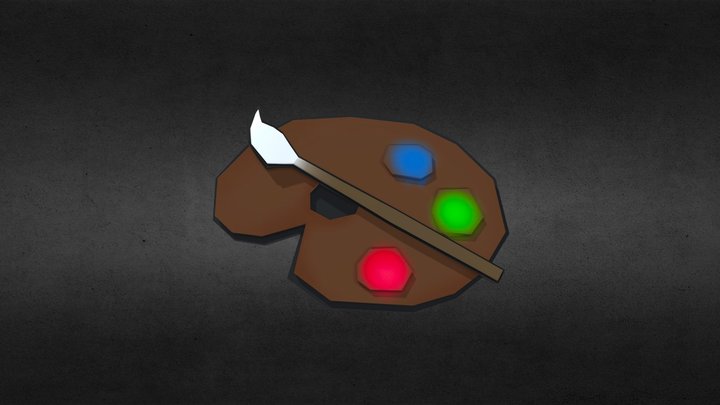 Finger Palette InGame model 3D Model