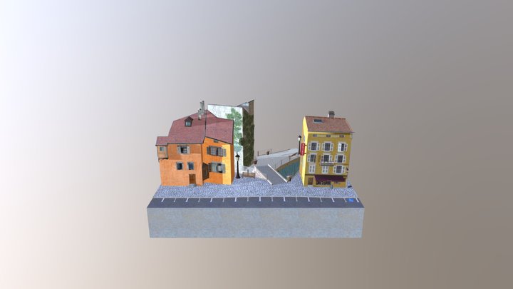 city scene Annecy (France) 3D Model
