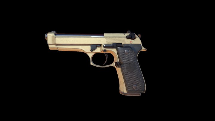 Beretta 92 sand 3D Model