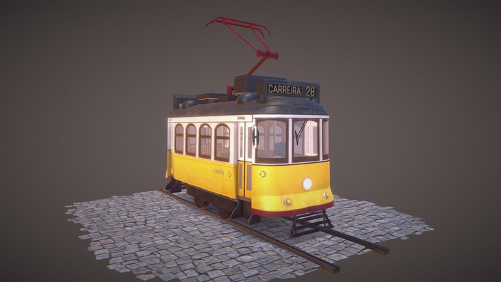 Lisbon Tram 3D Model