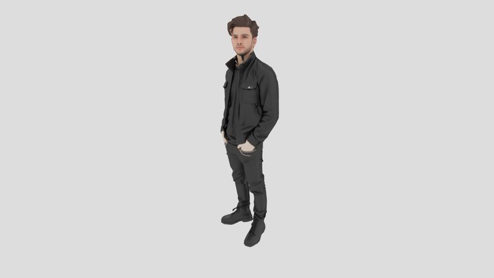 man in the black suit 3D Model
