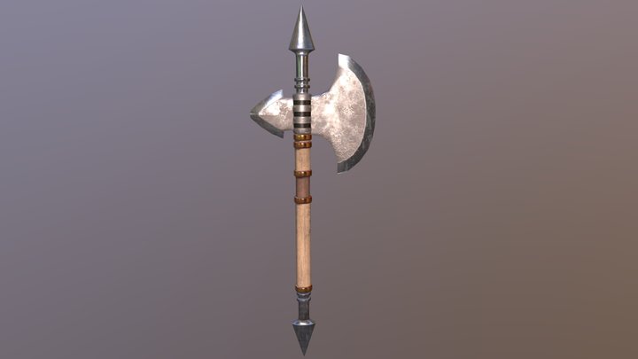 Spear Battle Axe 3D Model