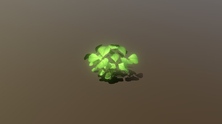 Low Poly Shrub OR Grass Clover 3D Model