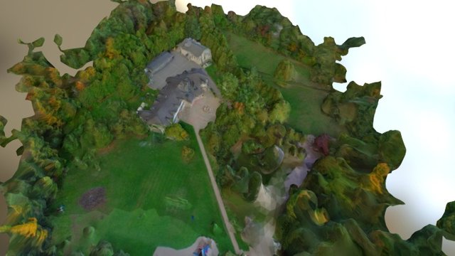 Milton Monastery Simplified 3d Mesh 3D Model