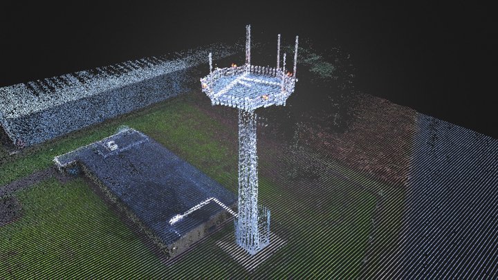 Pointcloud Decimated Cell Tower EHTW 3D Model