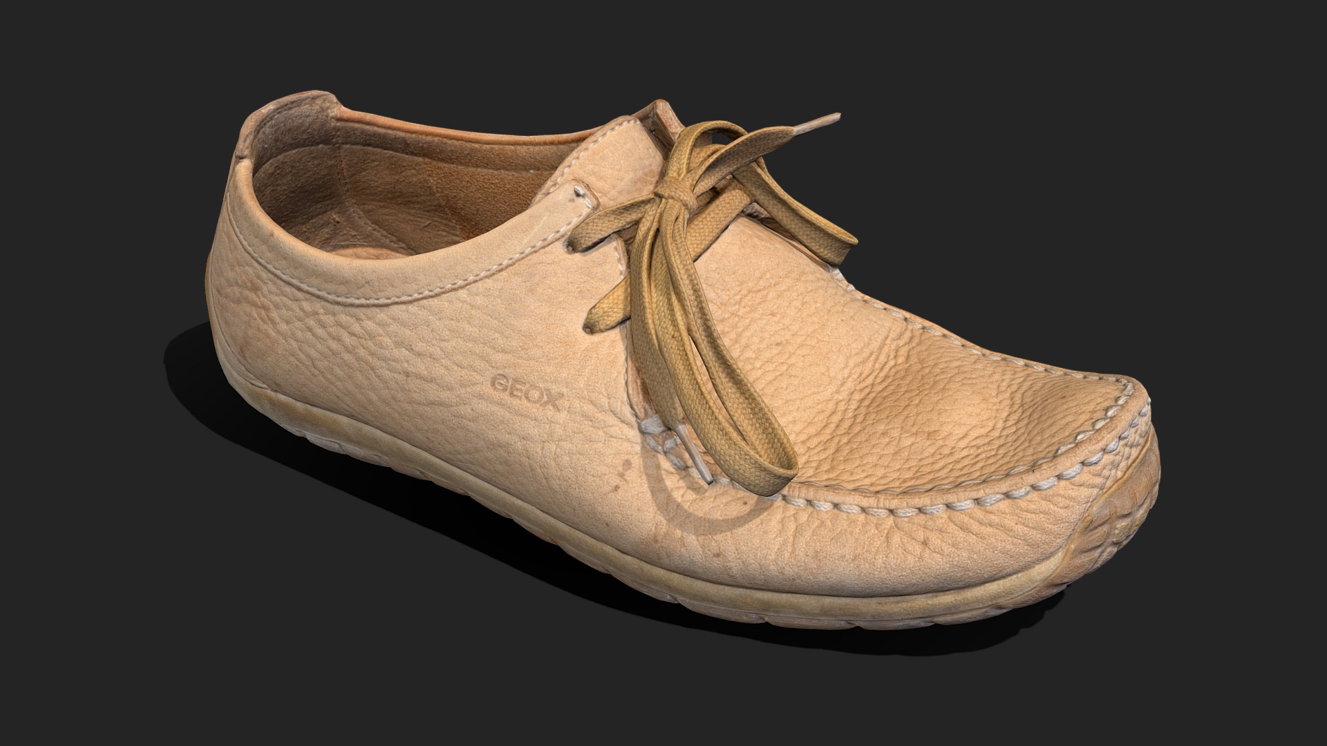 3D model My Father’s Old Shoes - This is a 3D model of the My Father's Old Shoes. The 3D model is about a brown leather boot.