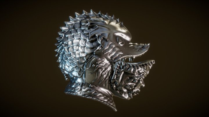Day 16 - Helmet - Griffin Burgonet 3D Model