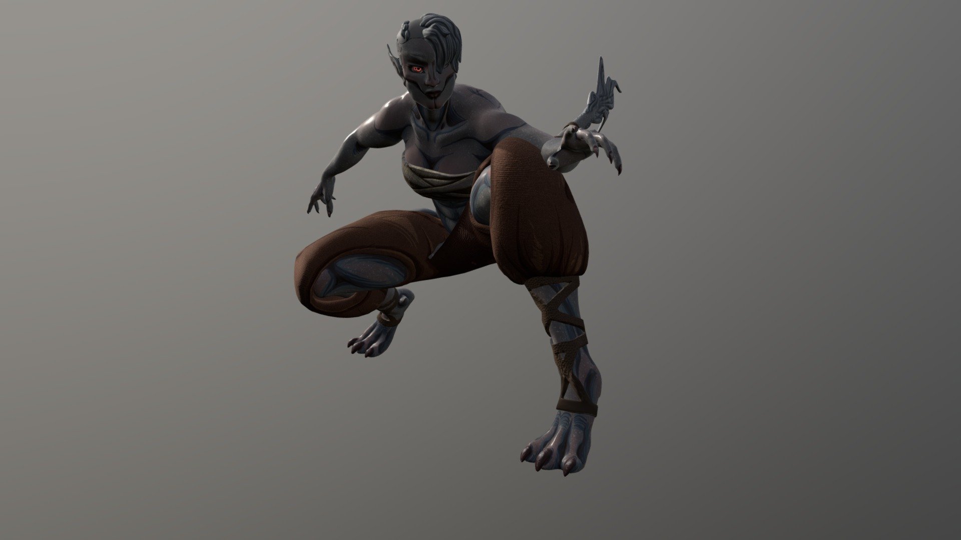 Original Character Crouch Pose - 3D model by Red (@Dead_Of_Red ...