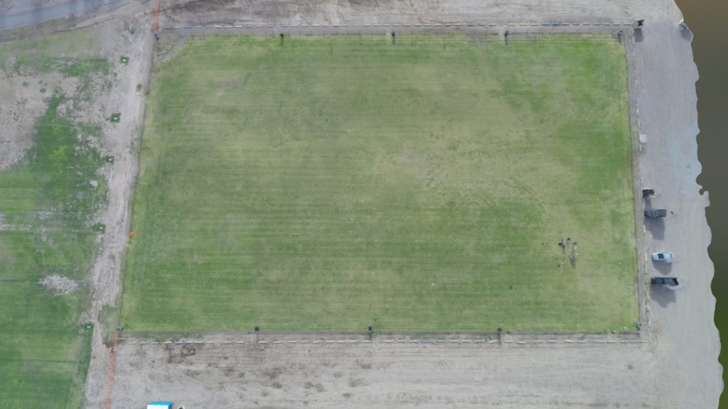 Practice Field Simplified 3d Mesh