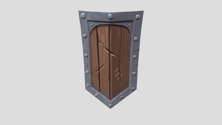 Wooden Shield 3D Model