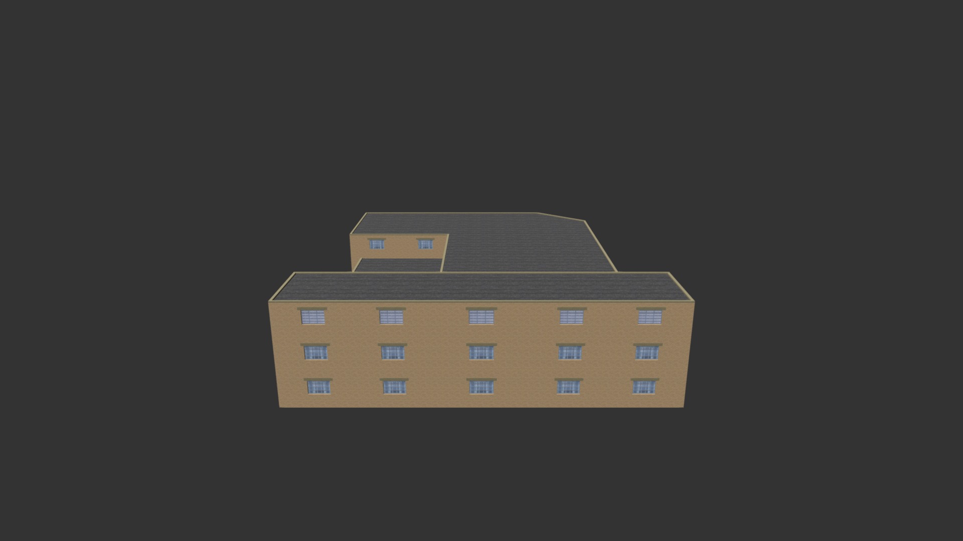 3D model Factory Building 35 - This is a 3D model of the Factory Building 35. The 3D model is about a building with a black background.