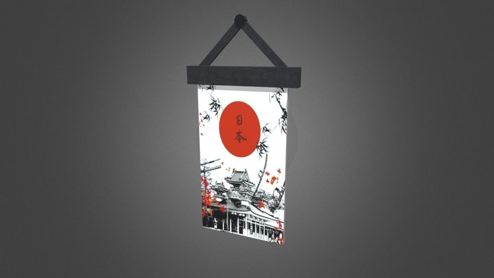 Low Poly JP Poster 3D Model