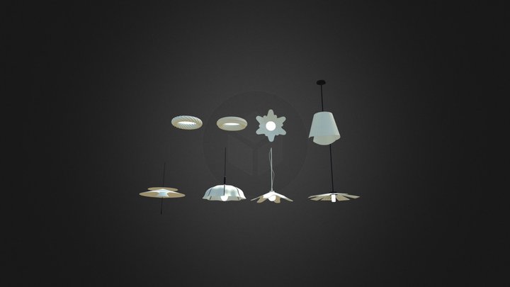 Elegant Wall Lamp Collection 3D Model