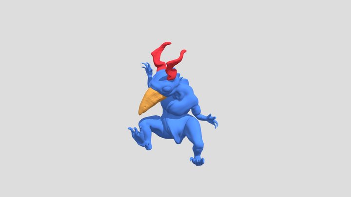 Raptor_Bird_Creature 3D Model