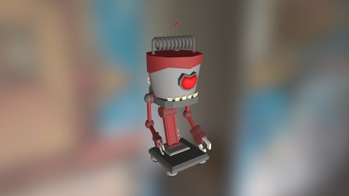 Robot Char 3D Model
