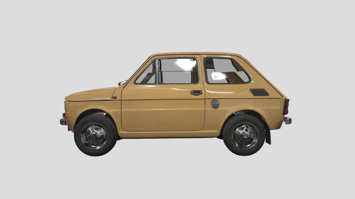 Polski Fiat 126p passenger car 3D Model