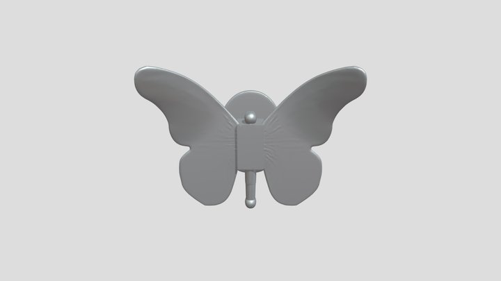 butterfly-shaped decorative wall light 3D Model
