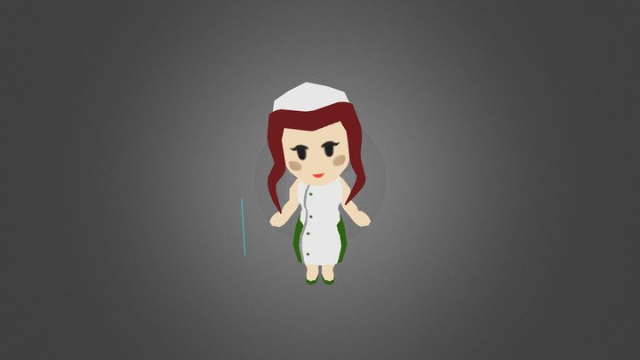 Scientist Girl 3D Model