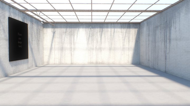Abandoned VR Gallery for Design & Street Art 3D Model