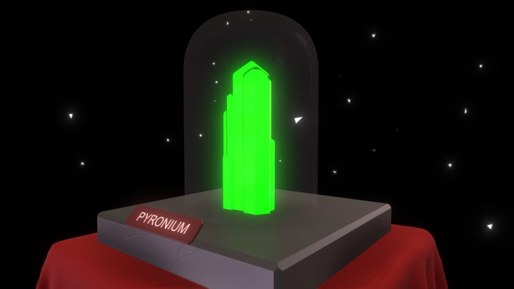 Pyronium crystal 3D Model