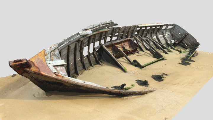 Wreck boat graveyard | Epave Cimetière bateaux 3D Model