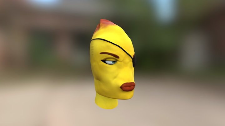 Female Alien Head 3D Model