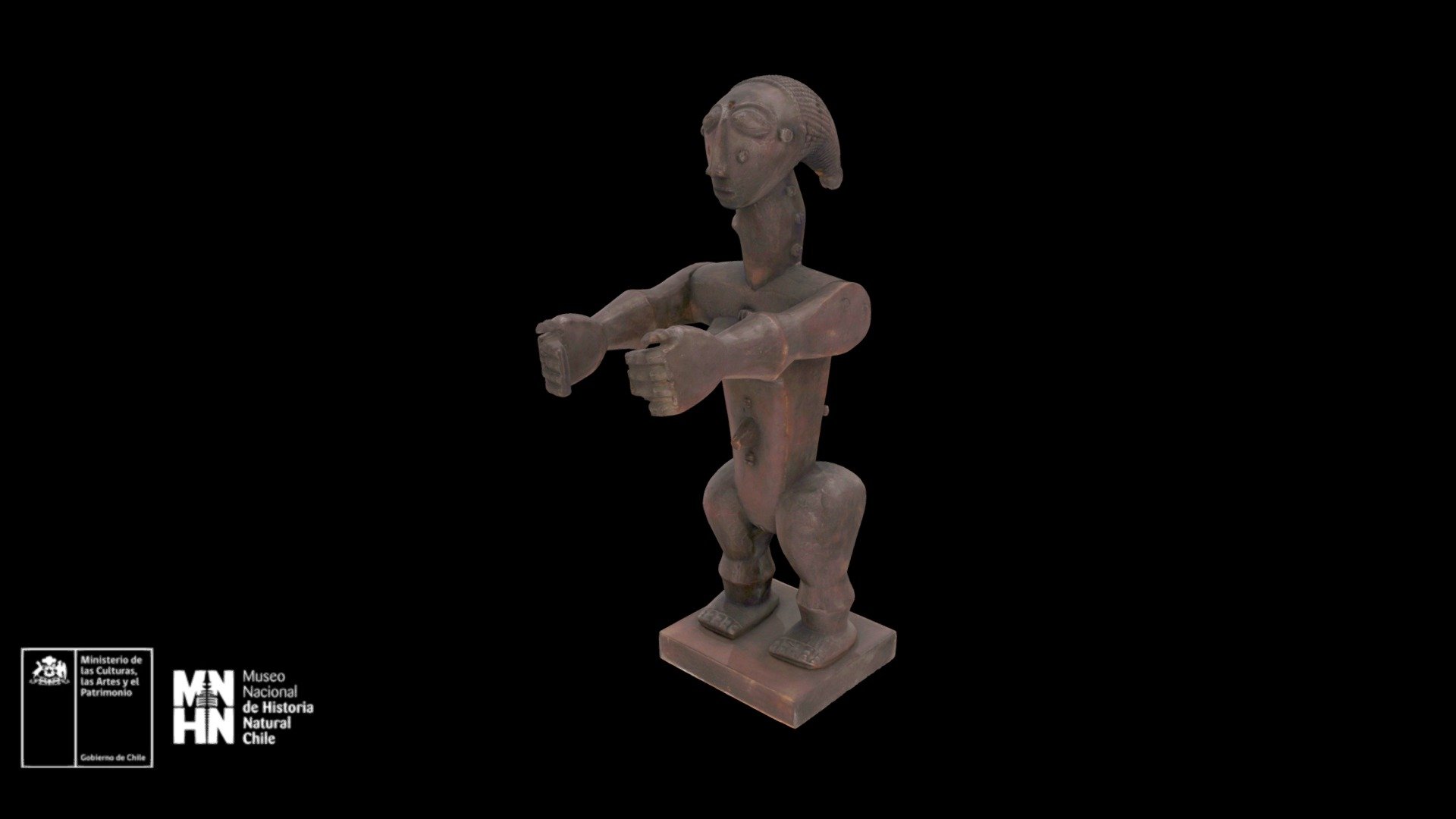 Figura humana femenina, de madera (África)