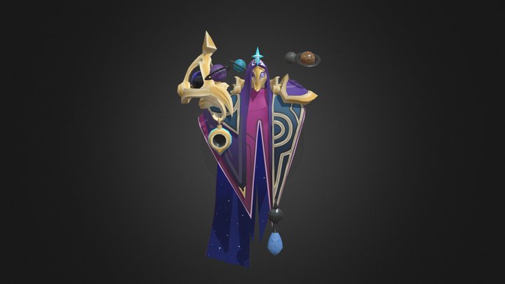 Dark Cosmic Jhin Bust 3D Model