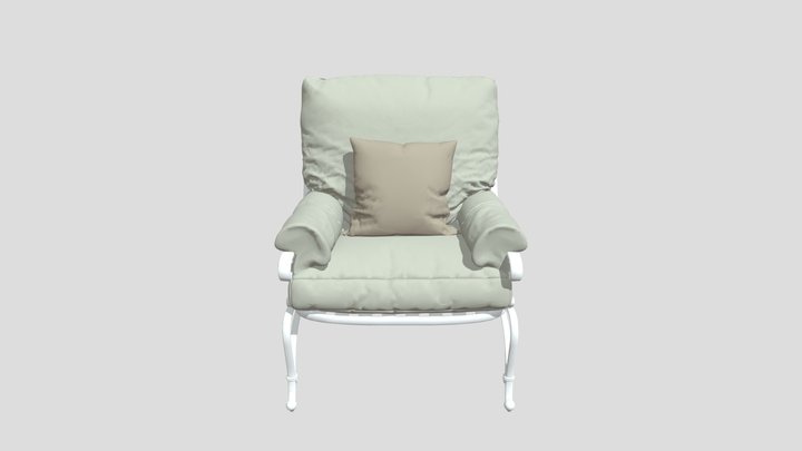 King Louis Back Side Chair 3D model