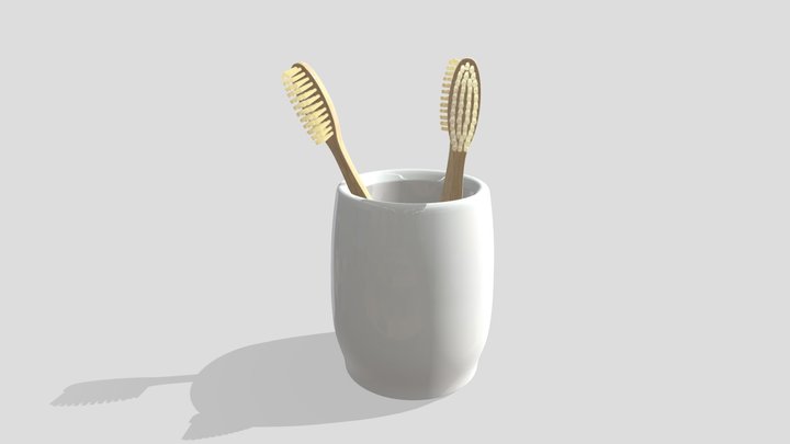 Bamboo Toothbrush 3D Model