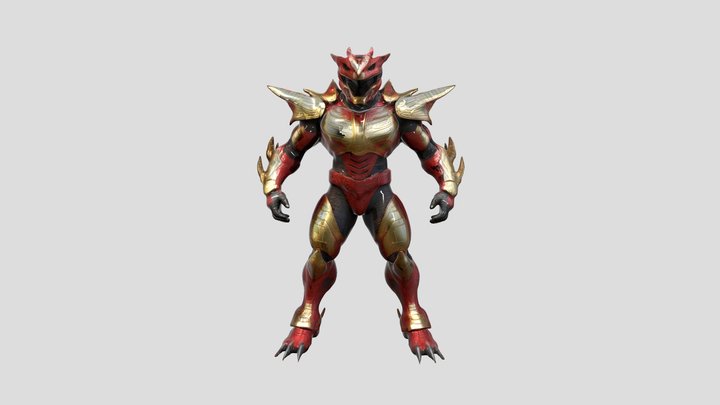 futuristic Tyranno King Ranger inspired 3D Model