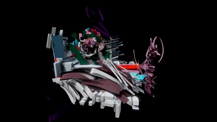 Purple faces in three dimensions 3D Model