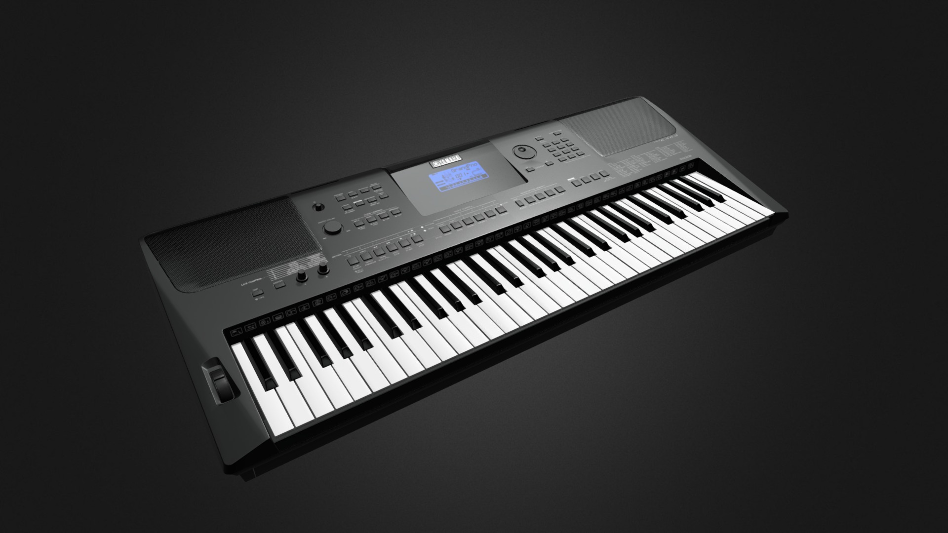 3D model YAMAHA PSR-E453 original - This is a 3D model of the YAMAHA PSR-E453 original. The 3D model is about a white and black keyboard.