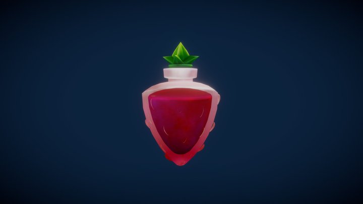Strawberry Potion 3D Model