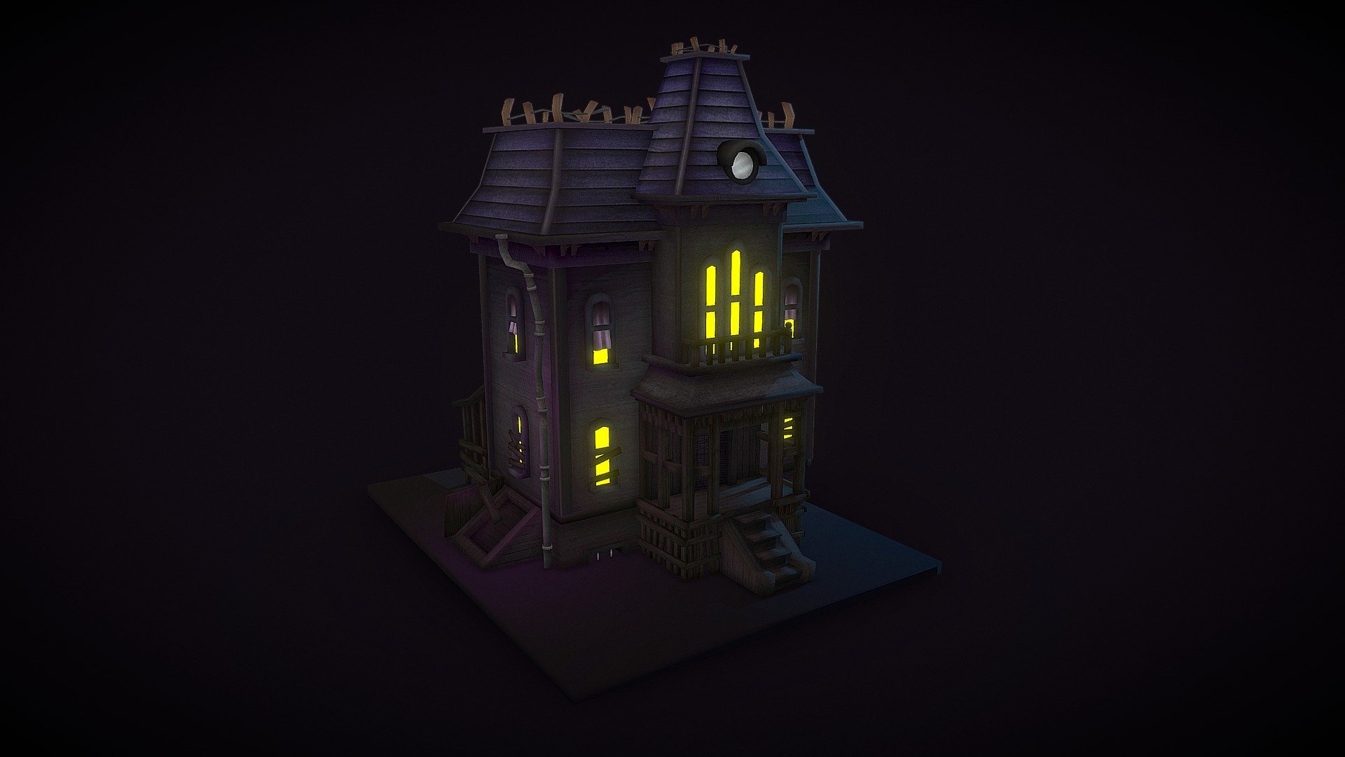 Cartoon haunted house - 3D model by SPH☆Works (@sph-works) [acc8c2a]