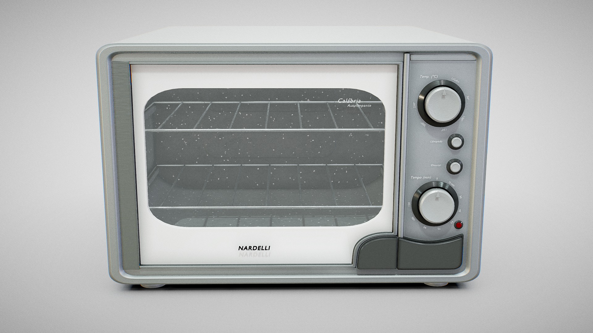 3D model Oven – Nardelli Calabria (Clean) - This is a 3D model of the Oven - Nardelli Calabria (Clean). The 3D model is about a white rectangular object with buttons.