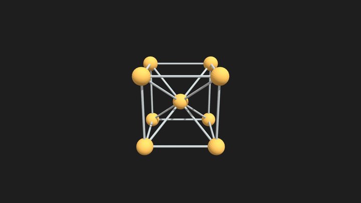 Body-centered cubic cell 3D Model