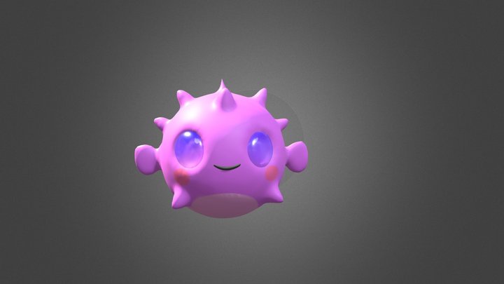 Kawaii Pufferfish – Cute Stylized 3D Model FBX 3D Model