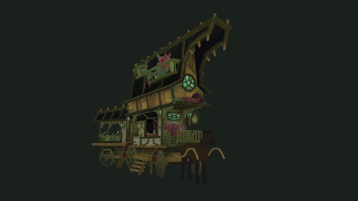 Carnivore Florist Caravan 3D Model