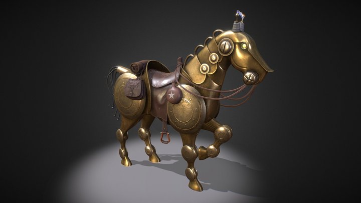 Allan Pinkerton electric horse 3D Model