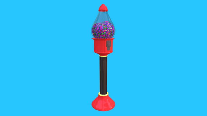 Cherry Gum Machine 3D Model