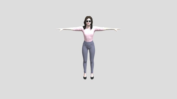 Tanjin tisha female character 3D Model