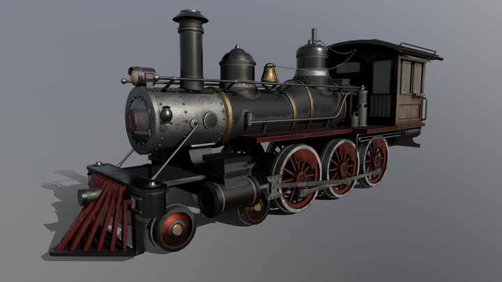 Train - Steam locomotive 3D Model