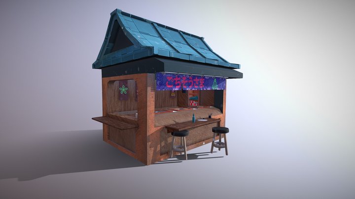 Japanese Street Food 3D Model