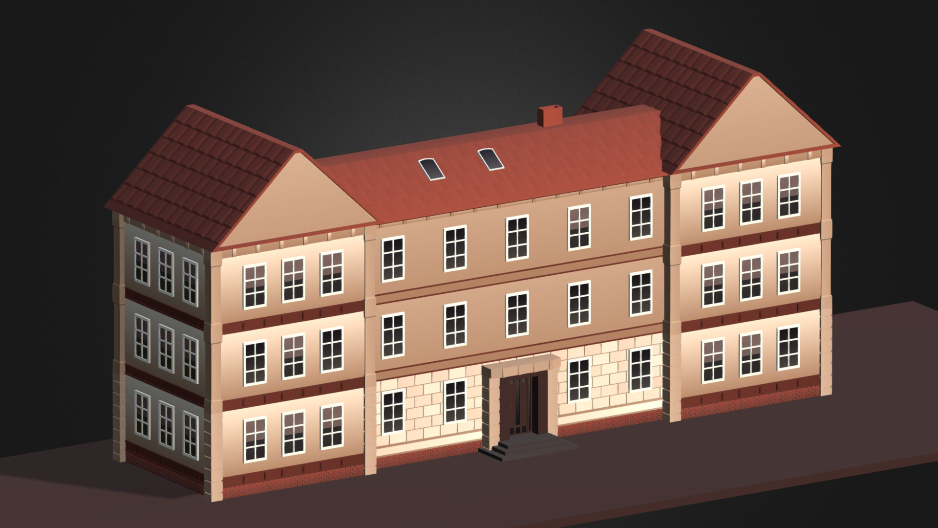 3D model Modular Building - This is a 3D model of the Modular Building. The 3D model is about a large building with many windows.
