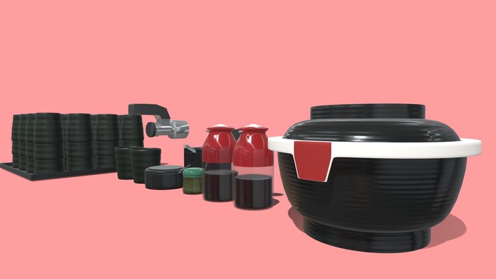 Sushi Assets 1 (Kurasushi) 3D Model