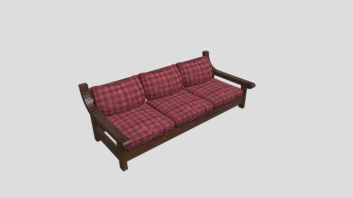 Patio_Sofa_Lowpoly 3D Model