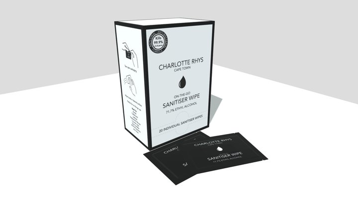 CR Sanitiser Wipes 3D Model