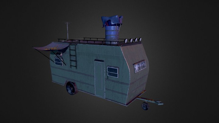 Old abandoned Trailer 3D Model